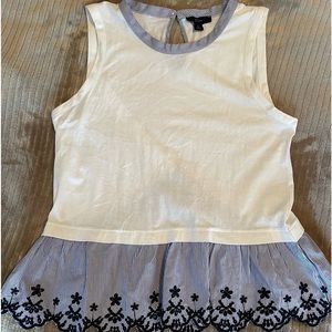 NWT J Crew Peplum tulip-back tank top